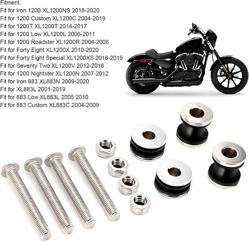 KASIMT Quick Release Luggage Racks Sissy Bar Docking Hardware Kit Fits for Harley H-D Sportster XL Detachable Sissy Bar 2004-2020 - Image 3